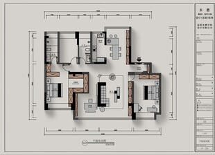 室内设计家平面布局图柜子彩平图