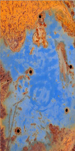 高清斑驳蓝色锈迹纹理