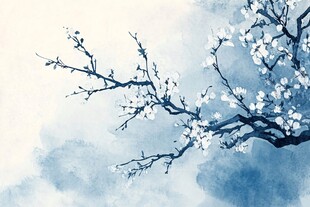 水墨梅花插画素材-水墨梅花插画图片-水墨梅花插画设计模板-昵图网