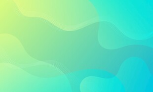 黄绿渐变波浪矢量背景