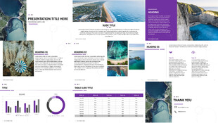 海边沙滩风景旅游PPT