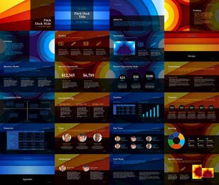 颜色条纹方块线条超现代潮流PP