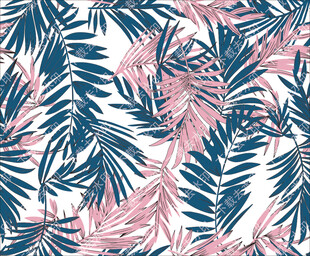 热带叶子印花图案