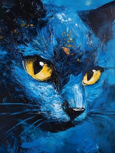抽象油画猫素材-抽象油画猫图片-抽象油画猫设计模板-昵图网