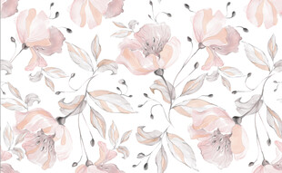 高清粉色花朵拼花大理石