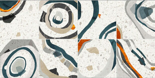 高清彩色条纹拼花大理石