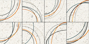 高清彩色线条拼花大理石