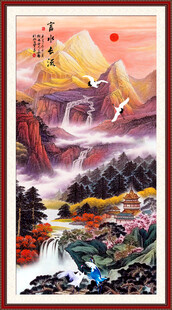 日照金山山水画