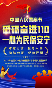 中国人民警察节宣传海报