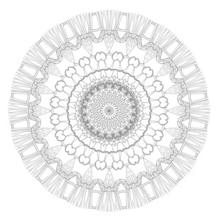 黑白圆形花纹图案