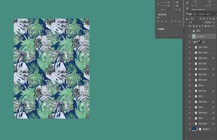 手绘扎染复古叶子女装裙装