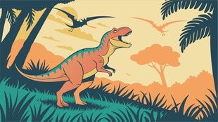 恐龙手绘恐龙插画