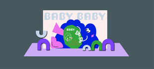 多巴胺蓝色生日布置 