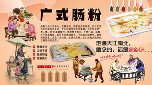 广式肠粉背景墙