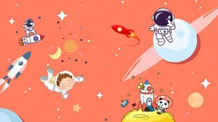 卡通星空背景墙