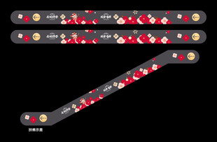 商场扶梯玻璃贴