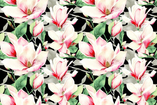 大牌卡通手绘复古花朵