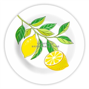 圆形柠檬图案