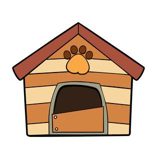 矢量宠物狗小窝