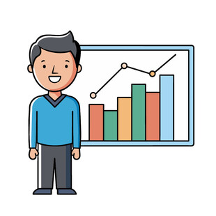 矢量人物商务职场数据分析