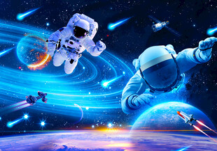 宇宙太空人背景墙