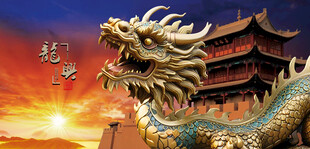 龙雕塑金龙中国龙