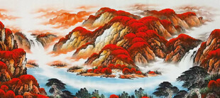 鸿运当头客厅山水