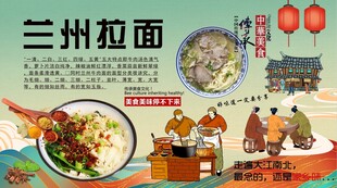 兰州拉面背景墙