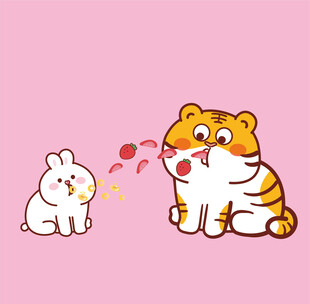 虎萌萌兔子草莓