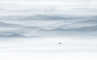 禅意水墨山水画