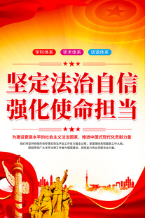 坚定法治自信海报