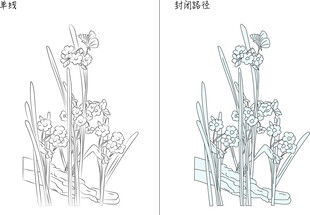 花与蝴蝶 矢量图