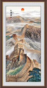竖幅长城国画