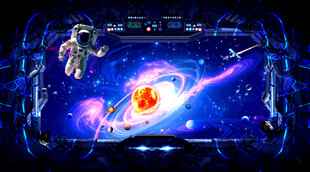 未来科技感太空舱内景