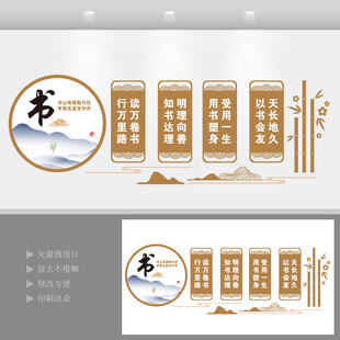 阅读室教室读书展板文化背景墙
