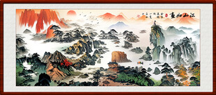 水墨山水客厅装饰画挂画