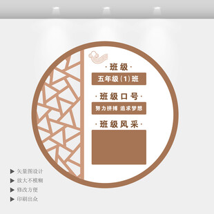 中式班级信息牌