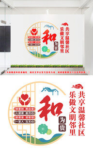和谐社区文化墙