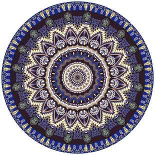 圆形民族风情数码印花图案