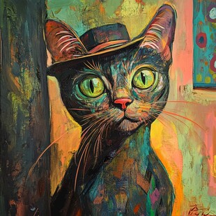 猫油画素材-猫油画图片-猫油画设计模板-昵图网