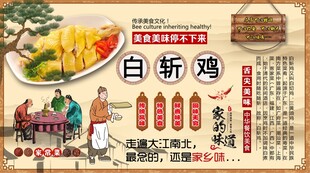 白斩鸡背景墙