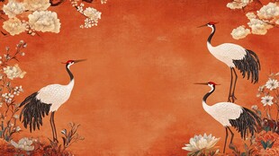 花鳥仙鶴圖 最全的白描花鸟（仙鹤篇）