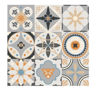 马赛克花砖图片