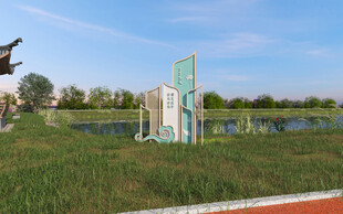 步步生莲  户外小品