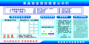 食品安全公示栏