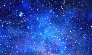 蓝色星空背景墙