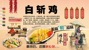 白斩鸡背景墙