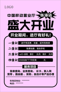 盛大开业单色单页