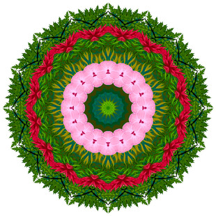 圆形抽象装饰花纹