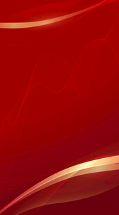 通用红色科技动感曲线展板